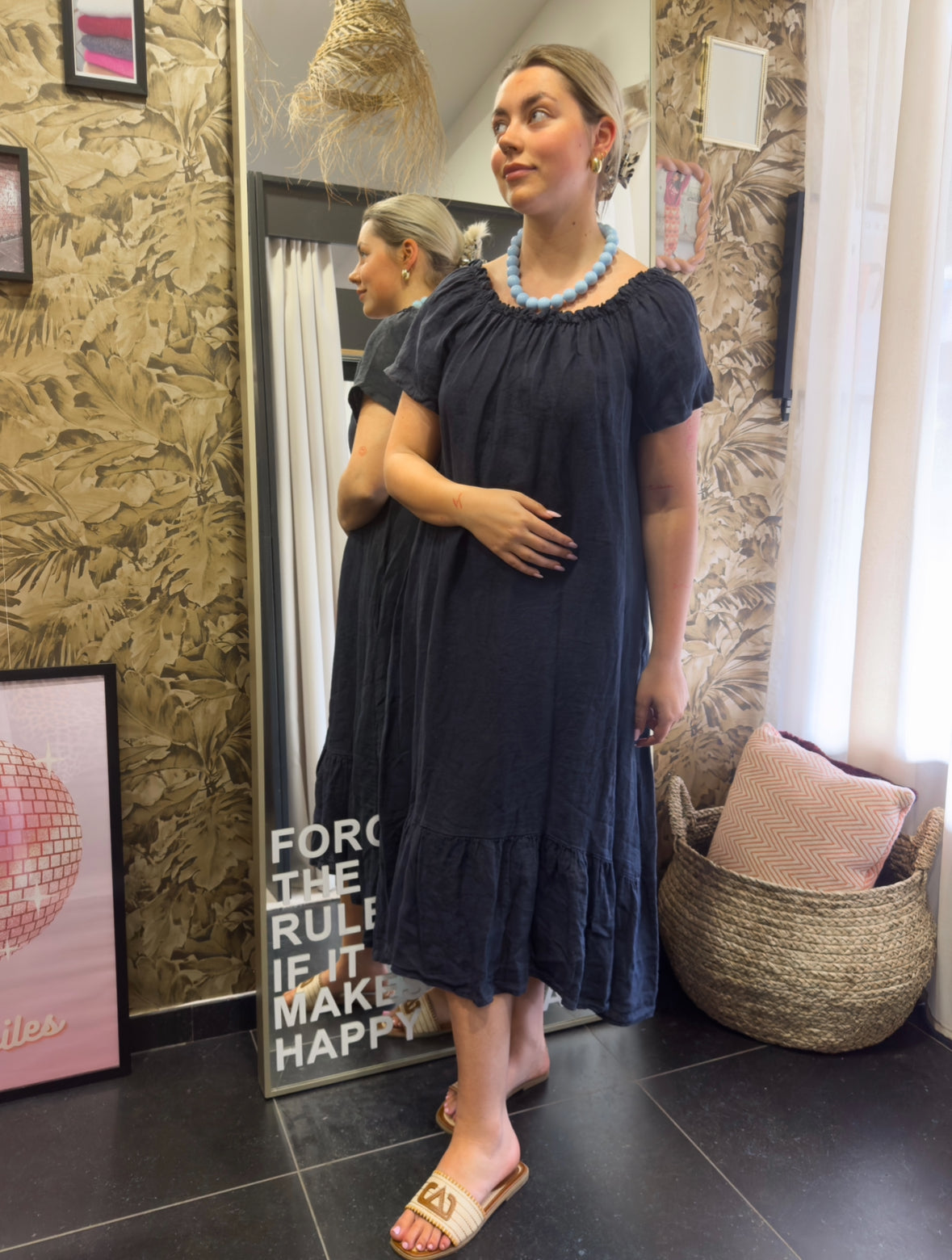 Jurk Célia donkerblauw