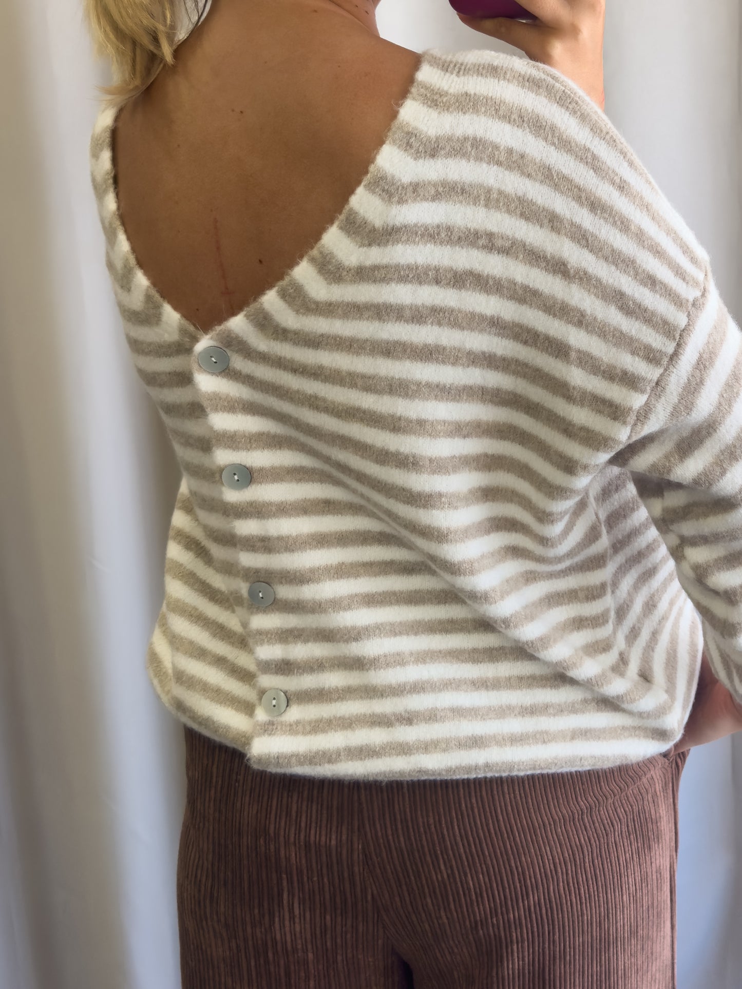 Jackie two-way knit beige
