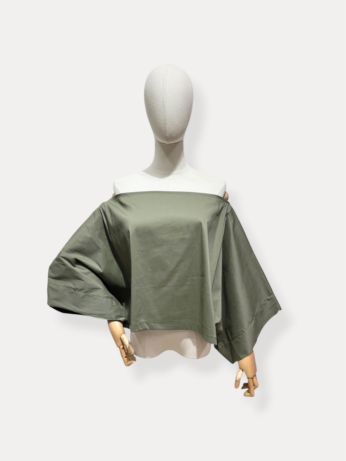 Luna boothals blouse - green