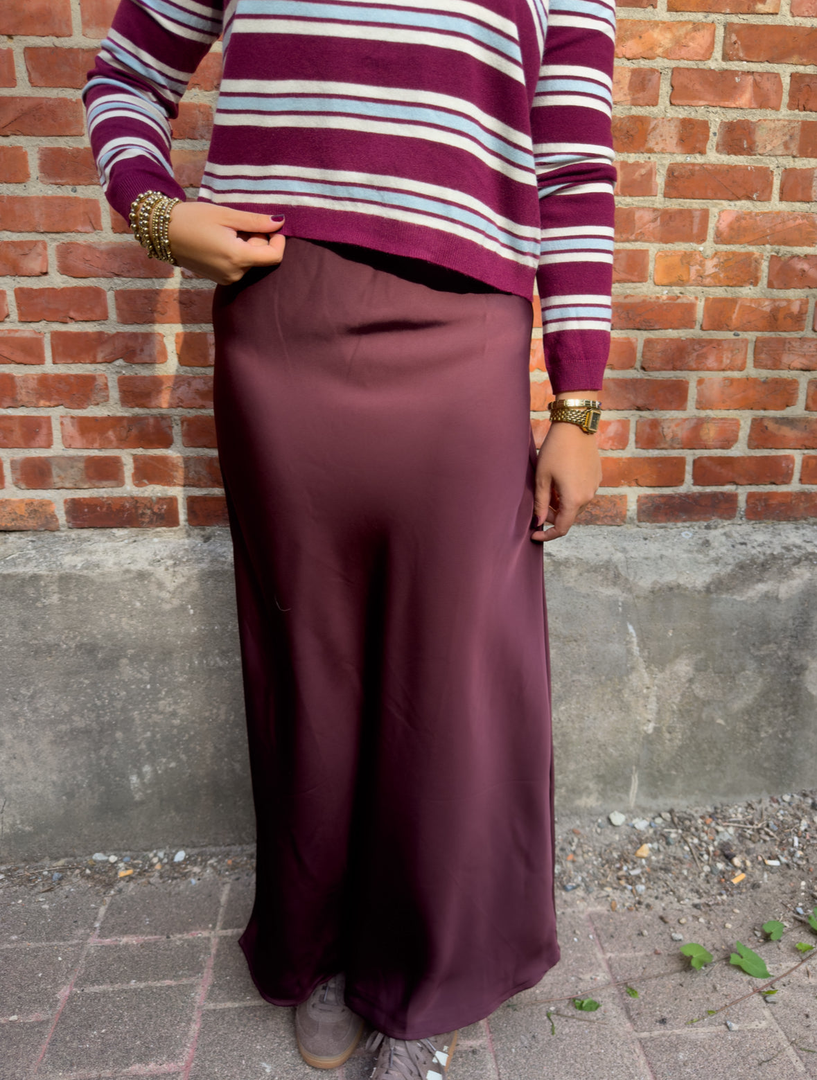 Rok Manon satin burgundy