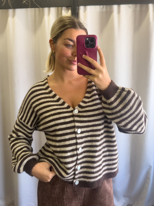 Jackie two-way knit brown