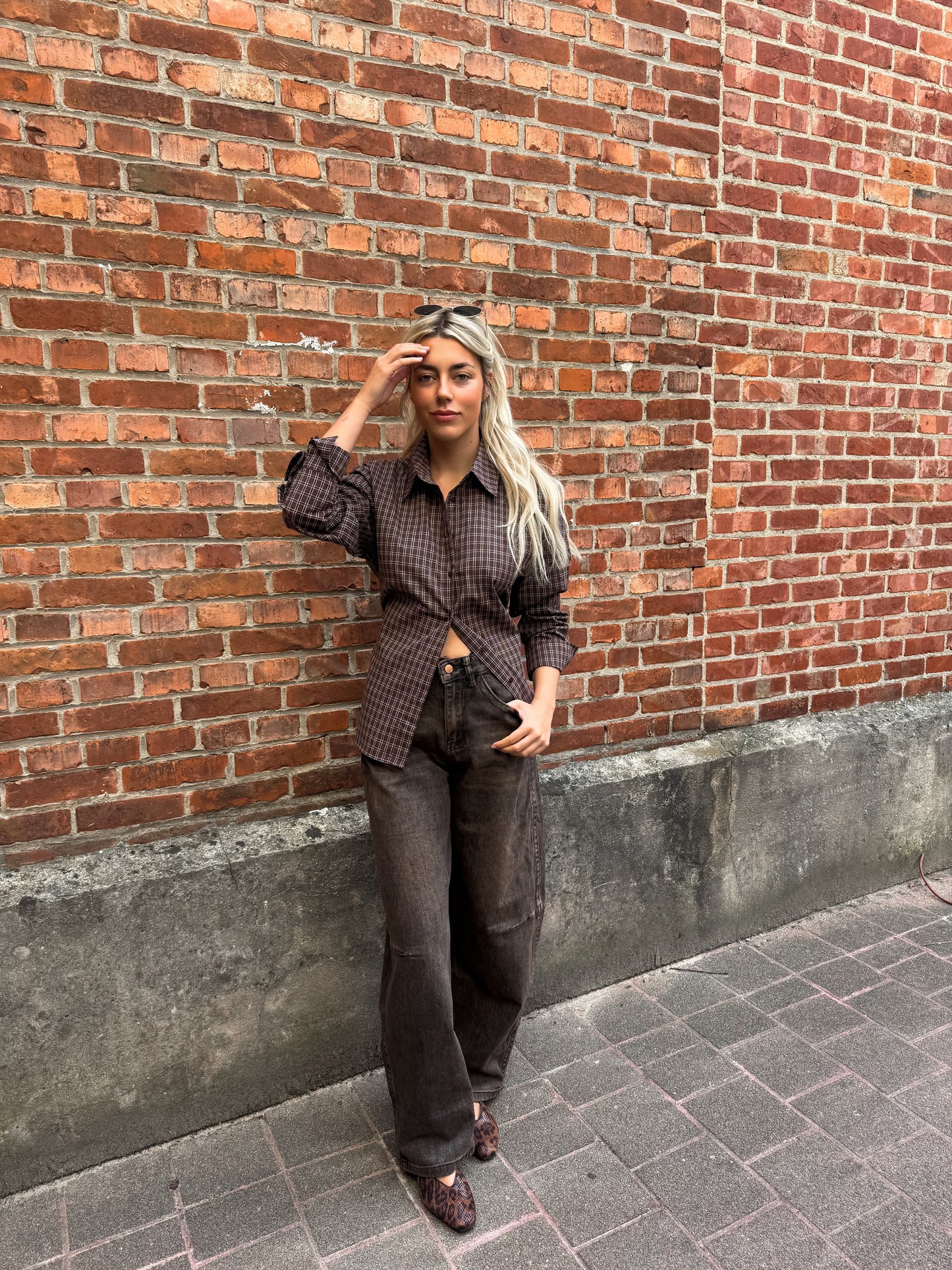 Ezra check blouse