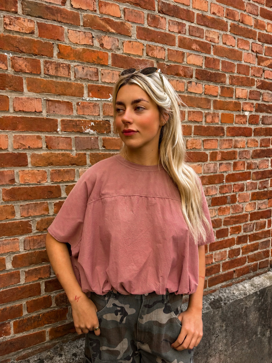 Juno shirt Oud roze