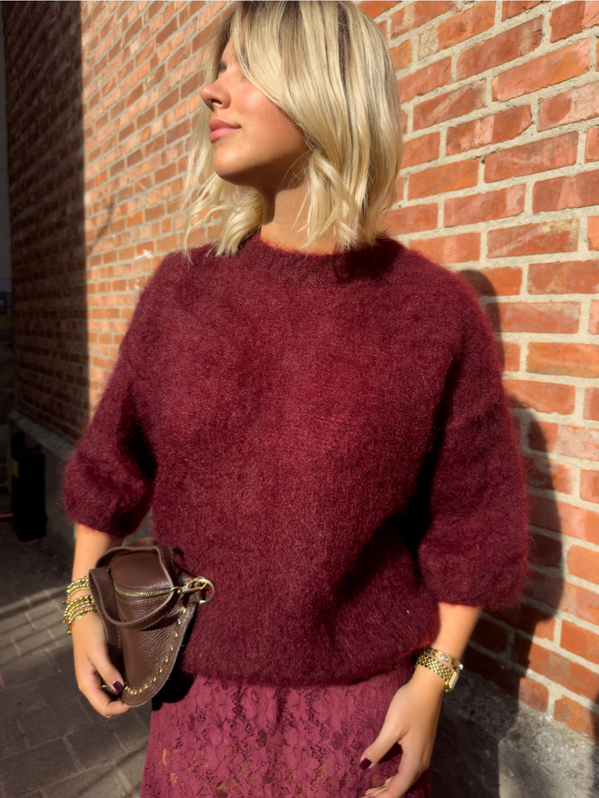 Livia Deluxe mohair burgundy
