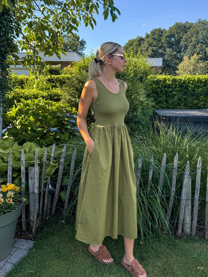 Dress - Sienna olive green
