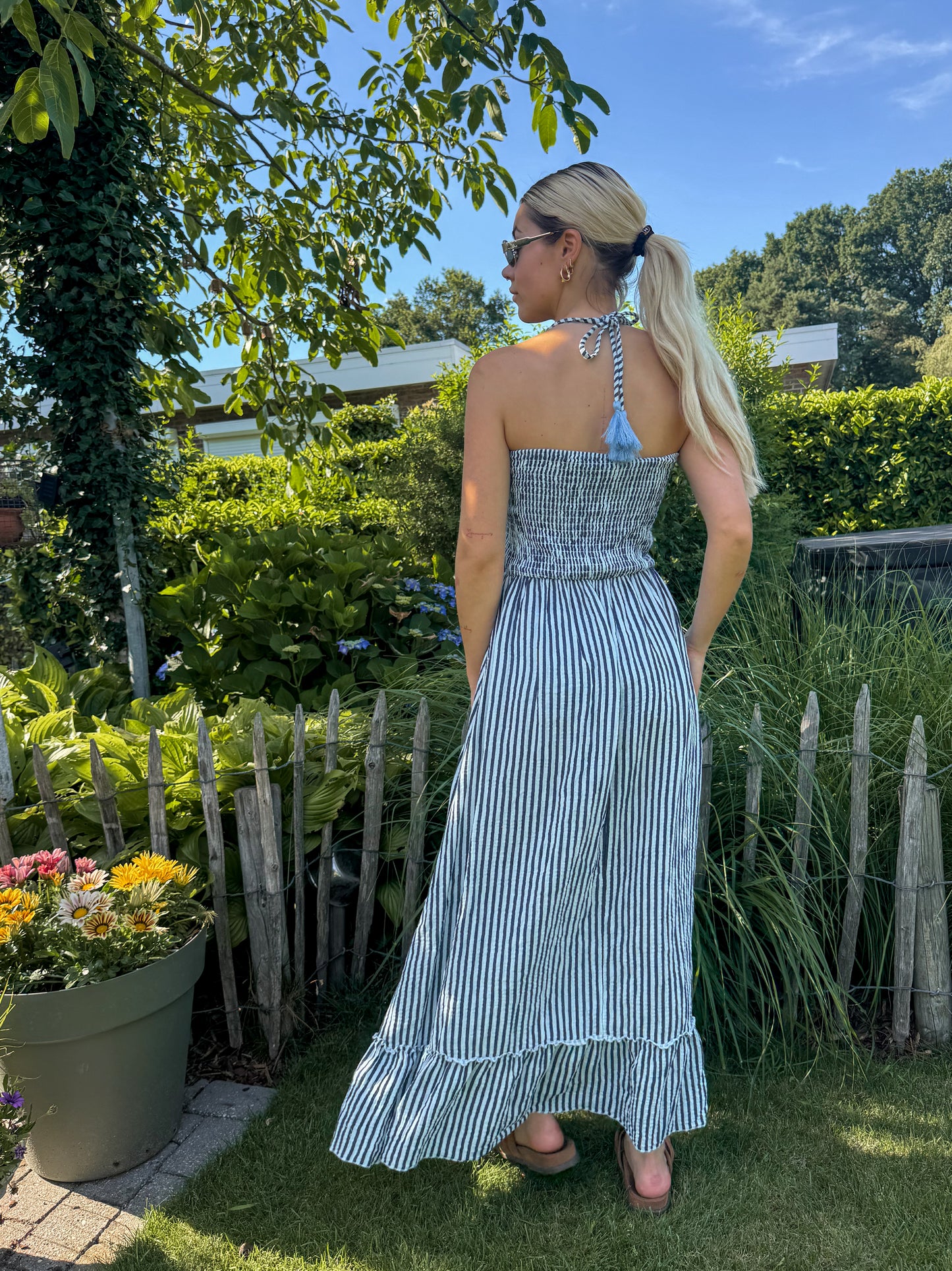 Dress - Mia blue striped