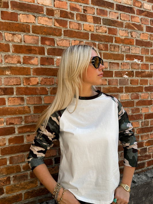Camo baseball shirt