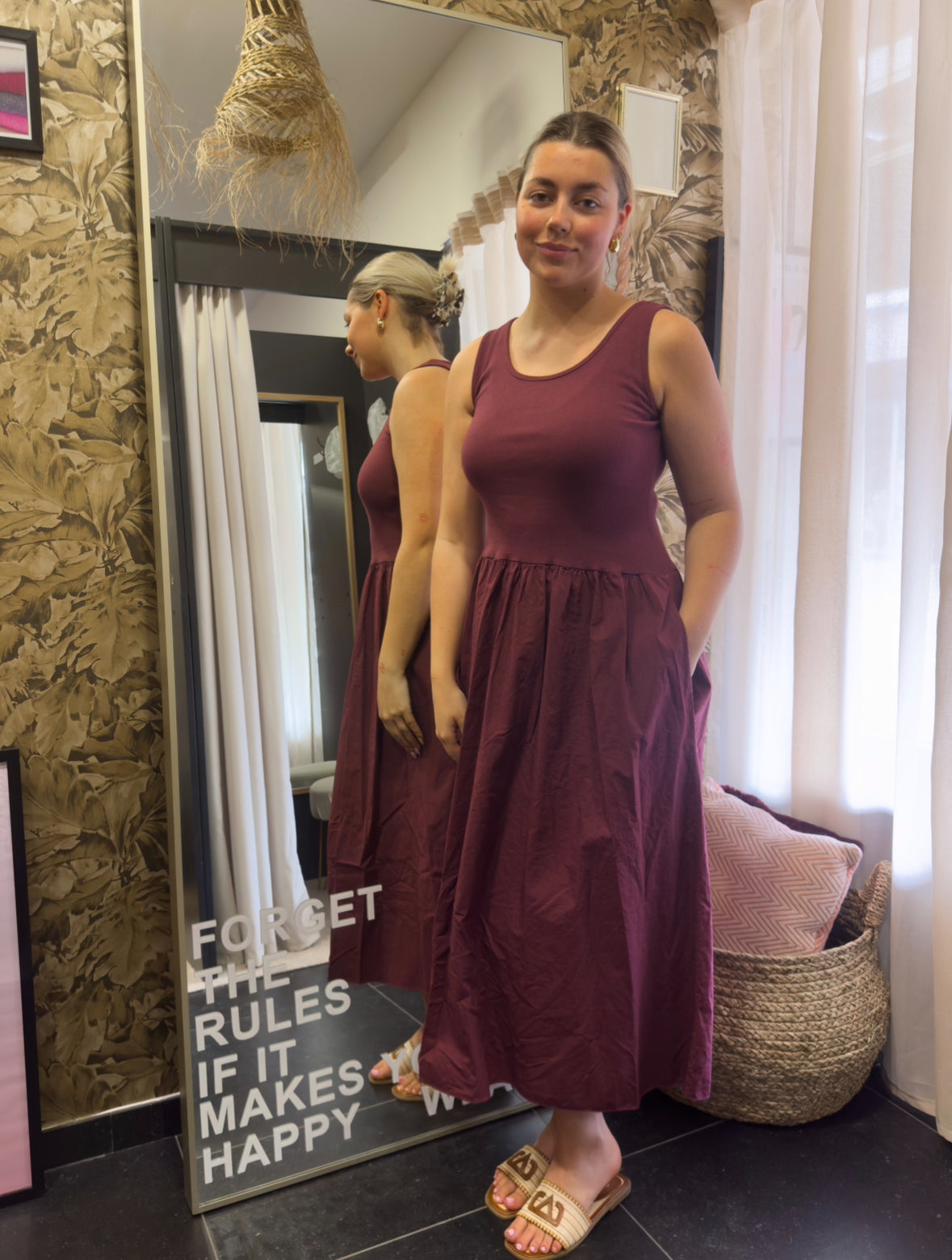 Jurk Mara burgundy
