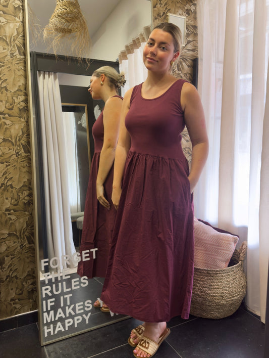 Jurk Mara burgundy