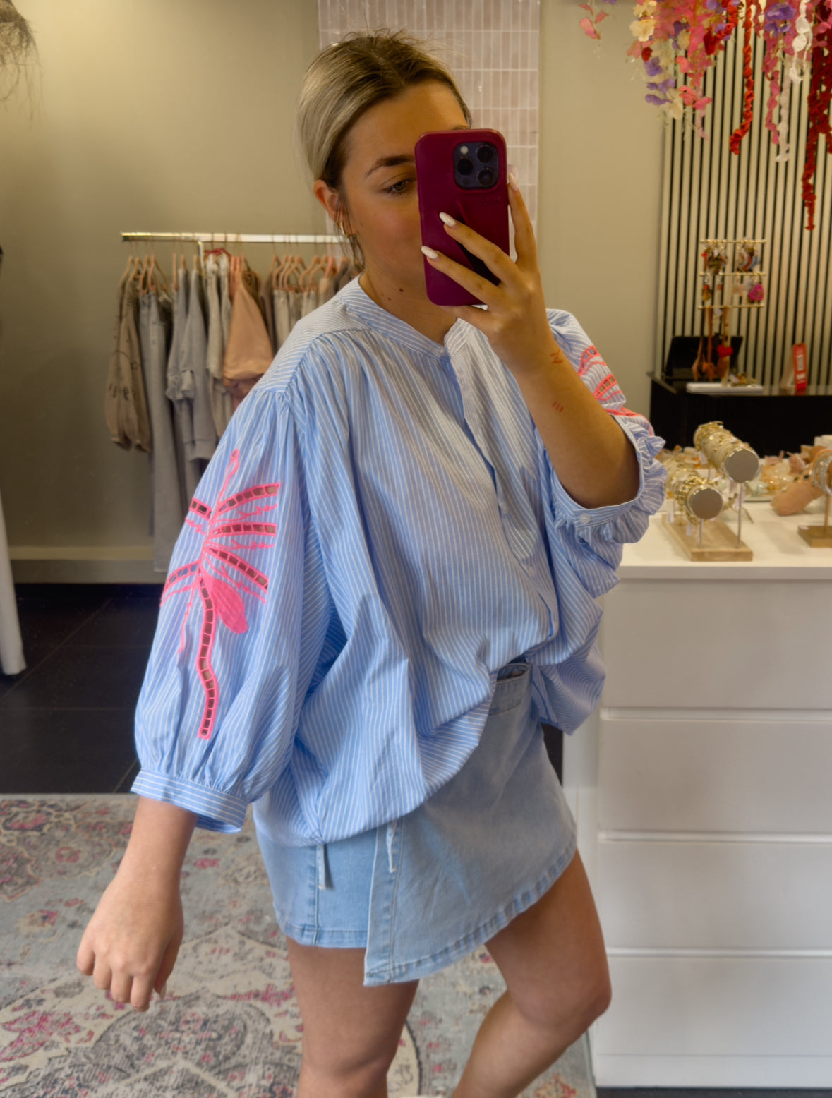 Blouse beauke blauw