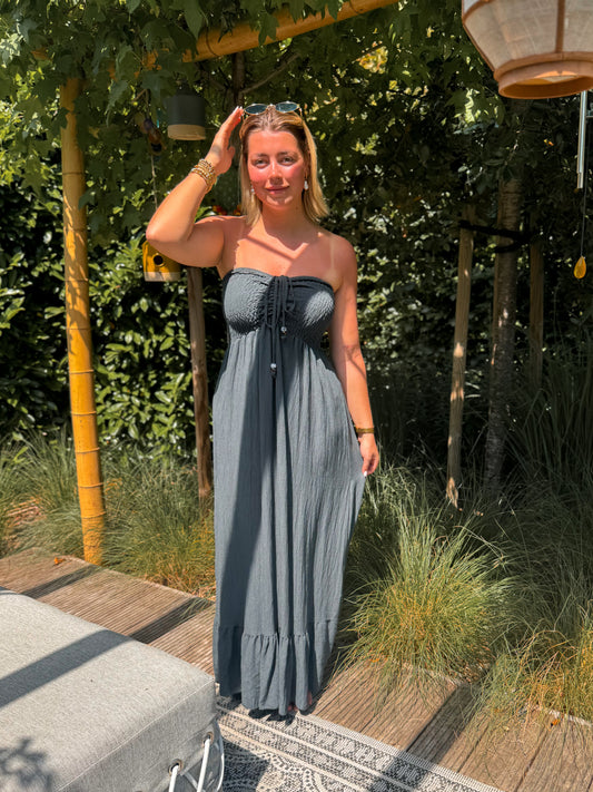 Jurk Helen antraciet