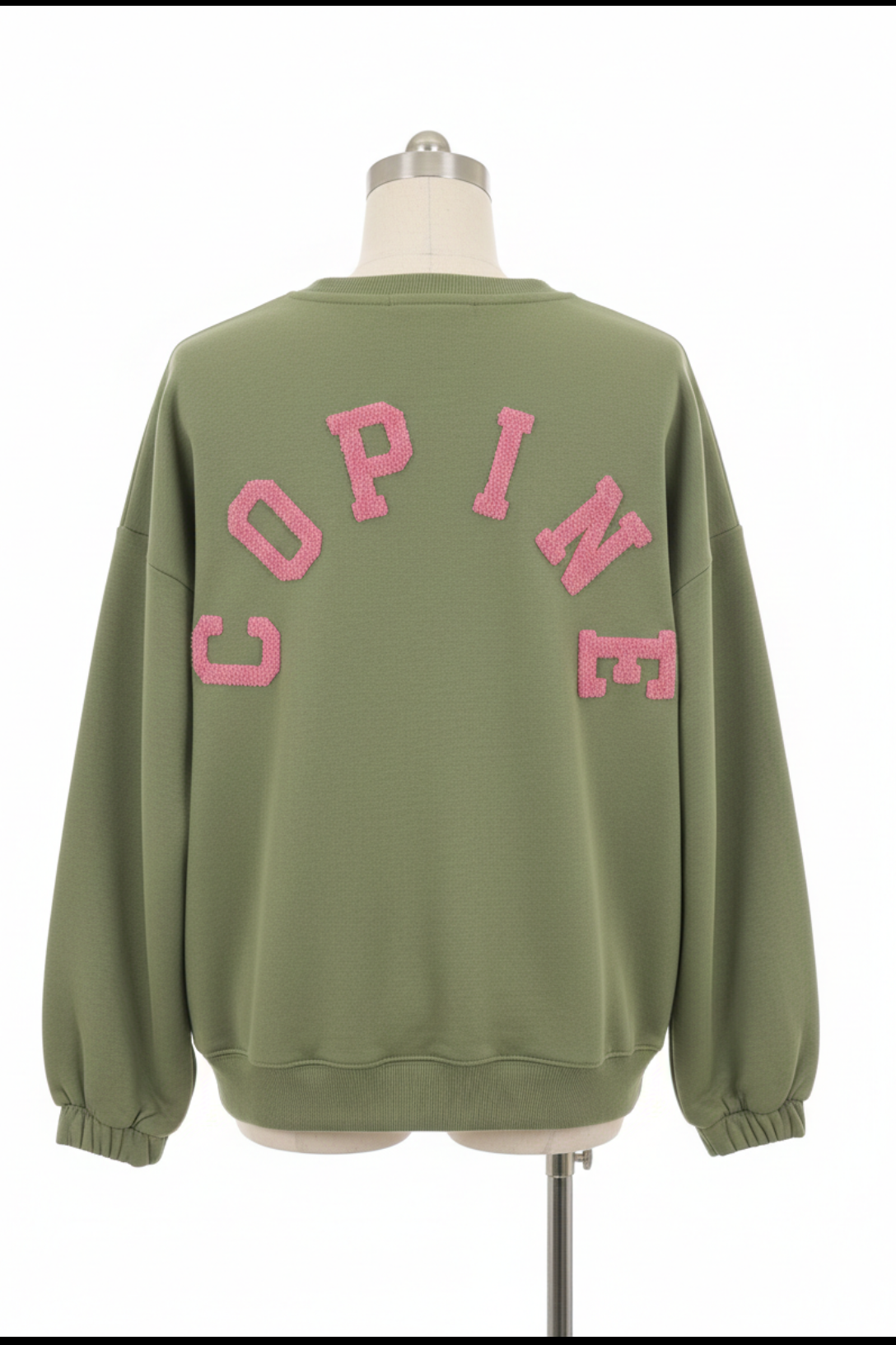 Sweater Copine sage/roze