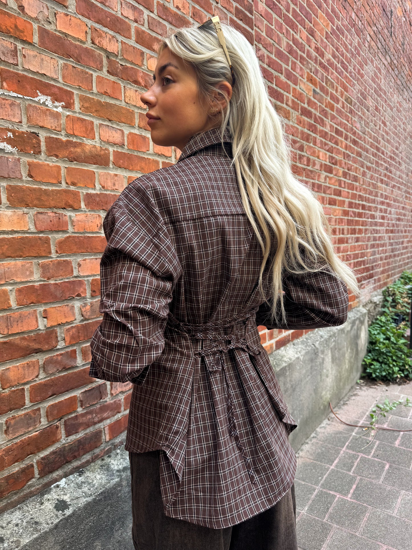 Ezra check blouse