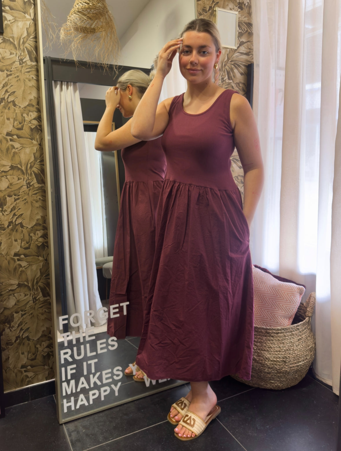 Jurk Mara burgundy