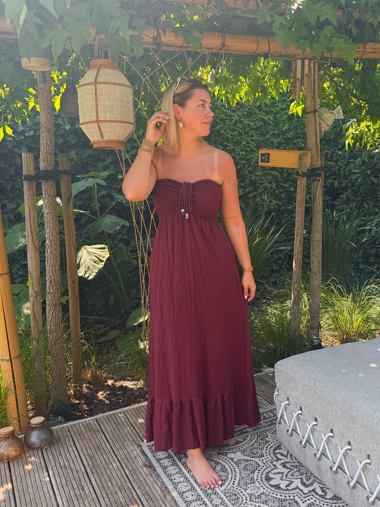 Jurk Helen bordeaux