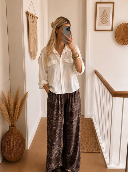 Broek Paisley - Brown