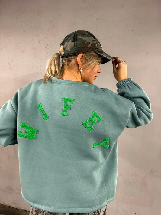 Wifey sweater groen