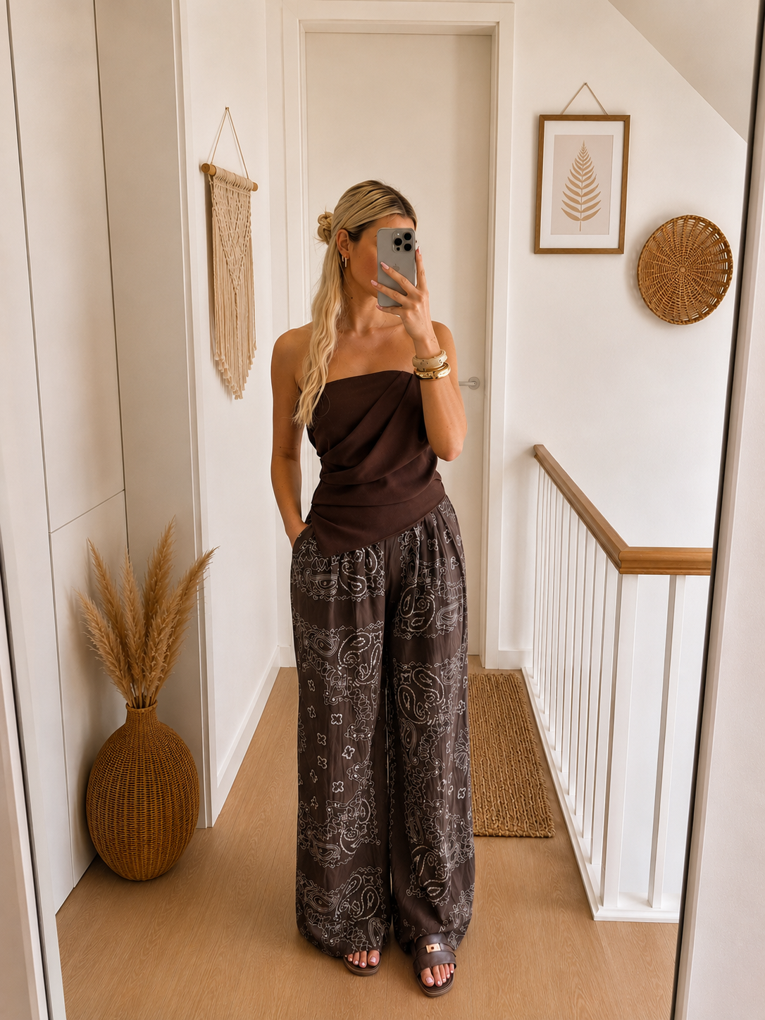 Broek Paisley - Brown