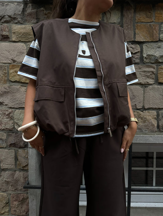 Vest Mina bruin