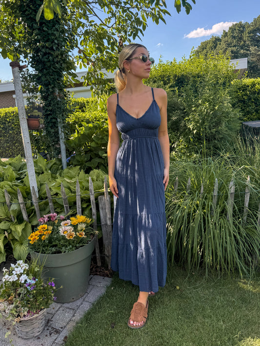 Dress - Luna maxi navy blue