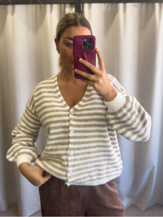 Jackie two-way knit beige