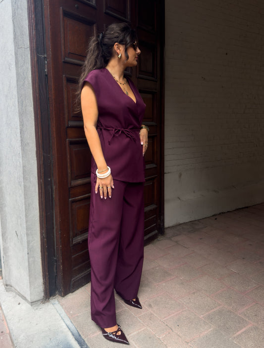 Delphine pantalon burgundy