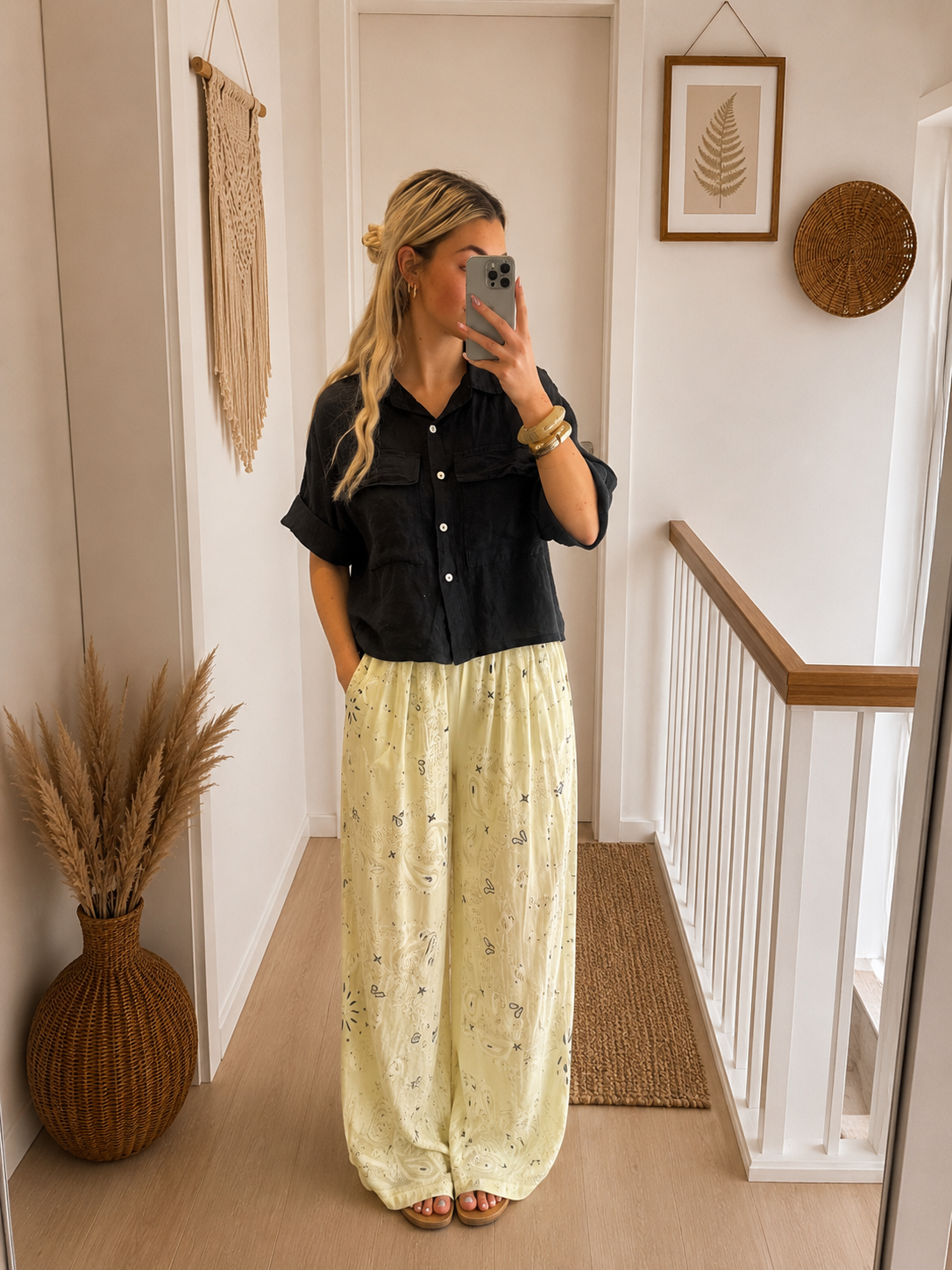 Broek Paisley - Butter Yellow