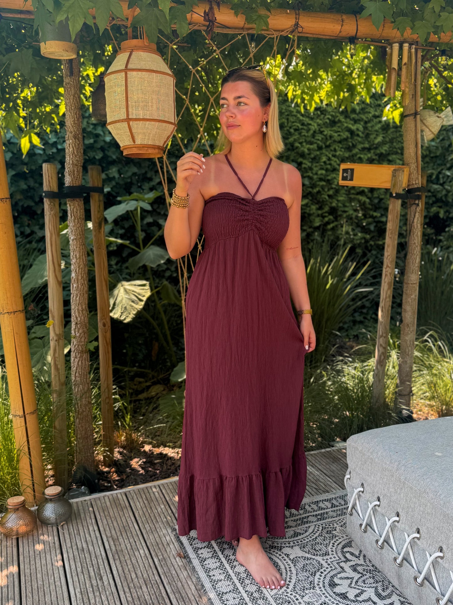 Jurk Helen bordeaux