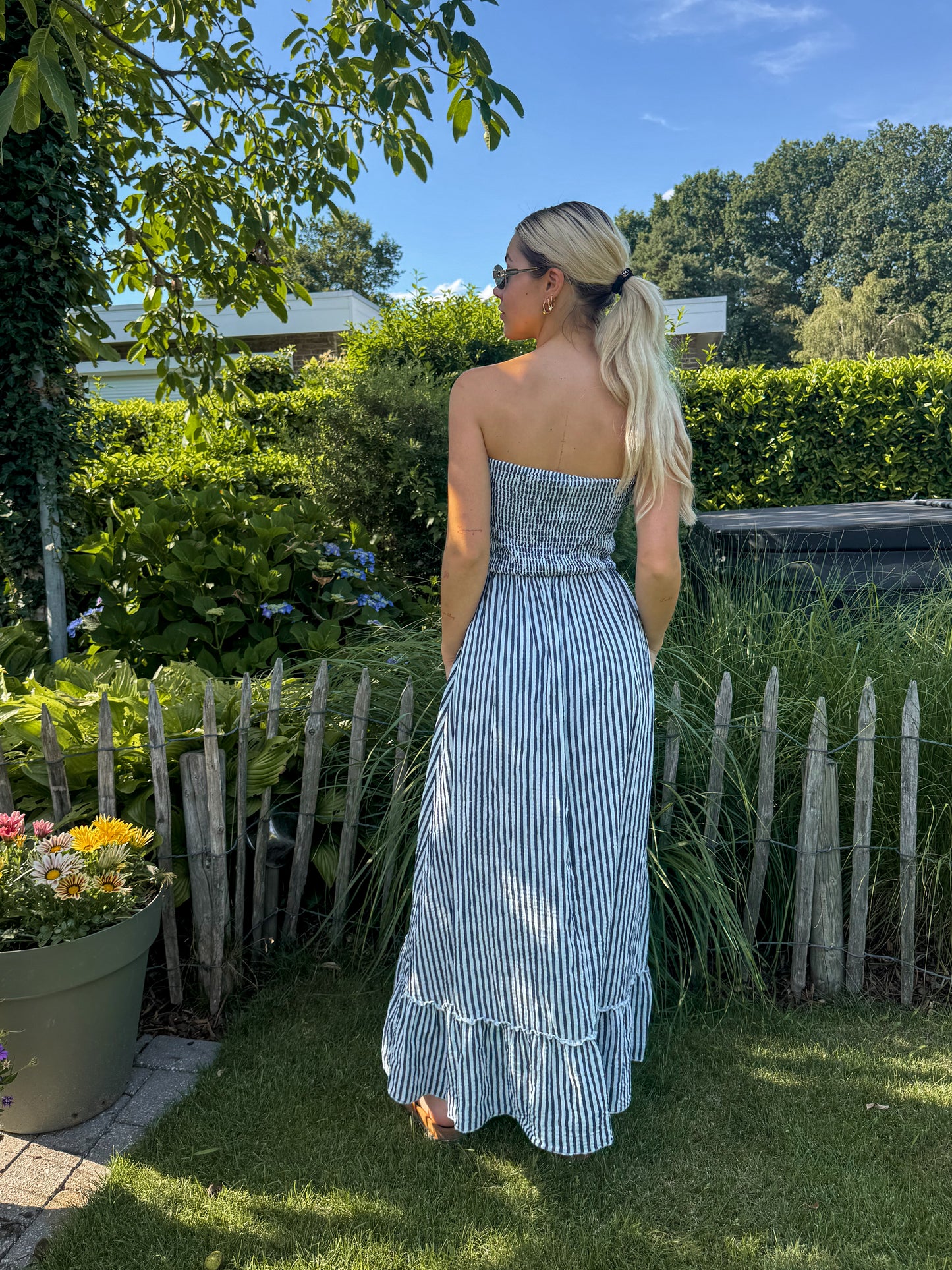 Dress - Mia blue striped