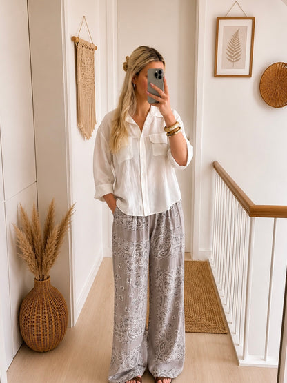 Broek Paisley - Taupe