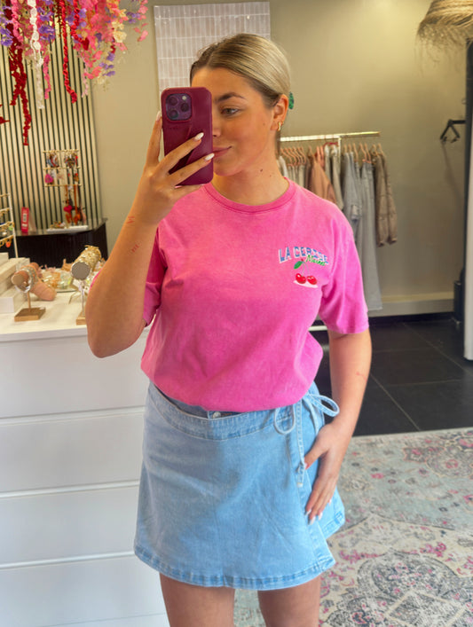 T-shirt Cerise roze