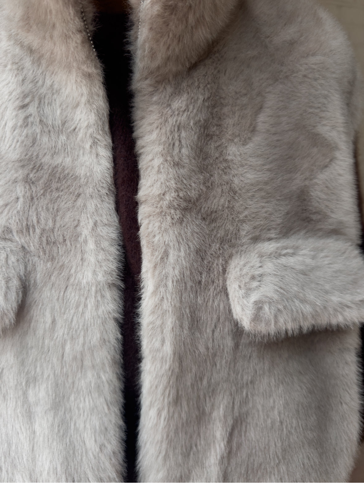 Gigi - faux fur bodywarmer grey