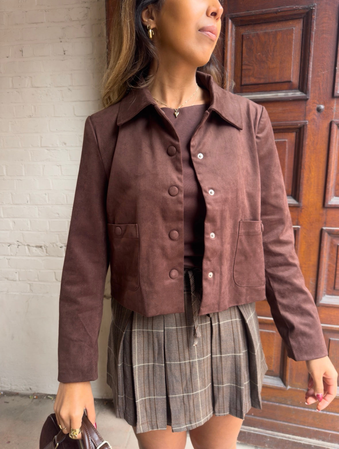 Ivy jacket suede look