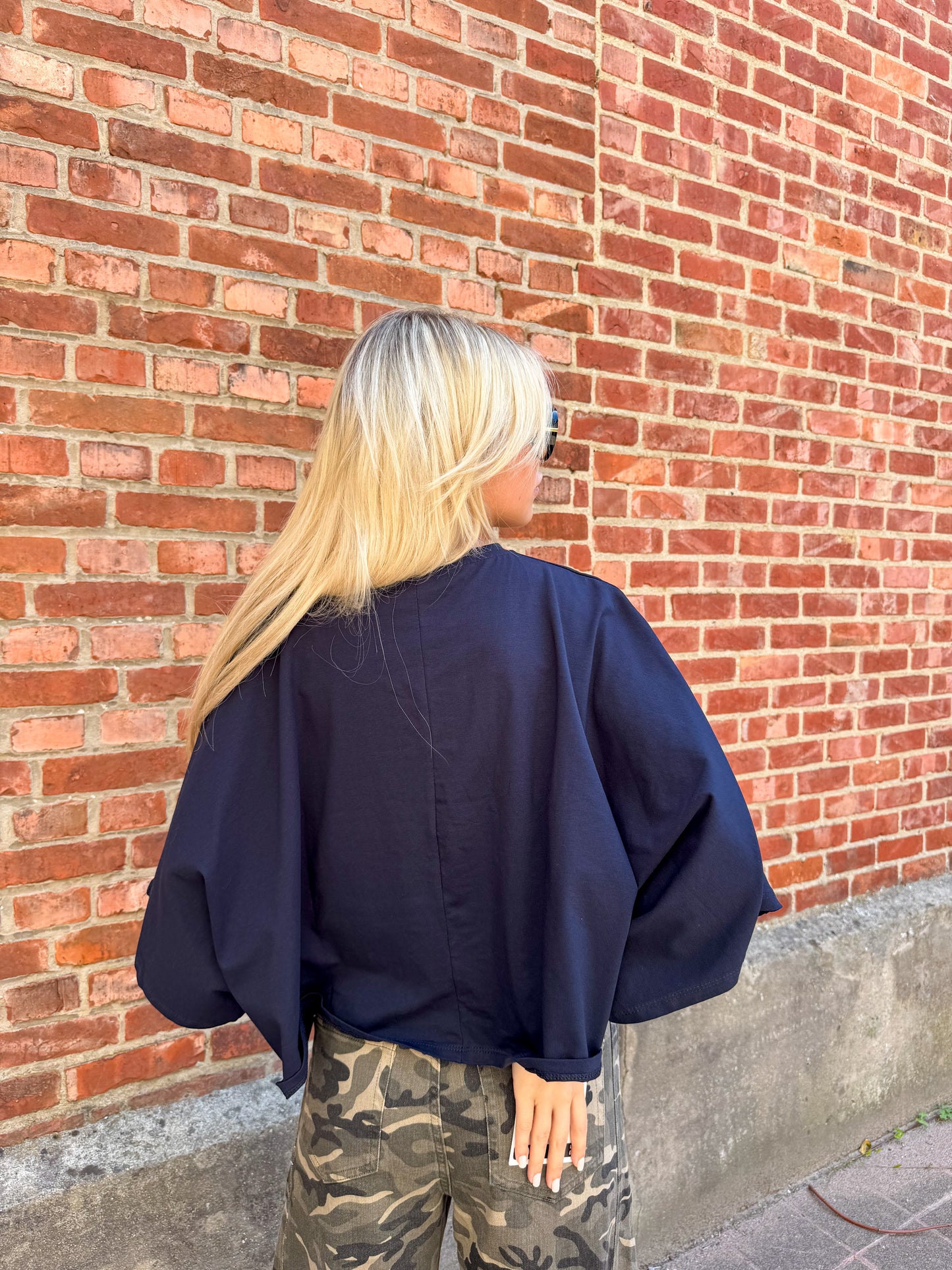 Lexi boxy shirt - dark blue