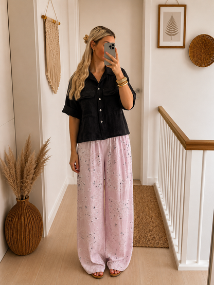 Broek Paisley - Pastel Lila