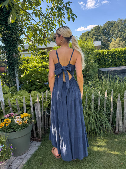 Dress - Luna maxi navy blue
