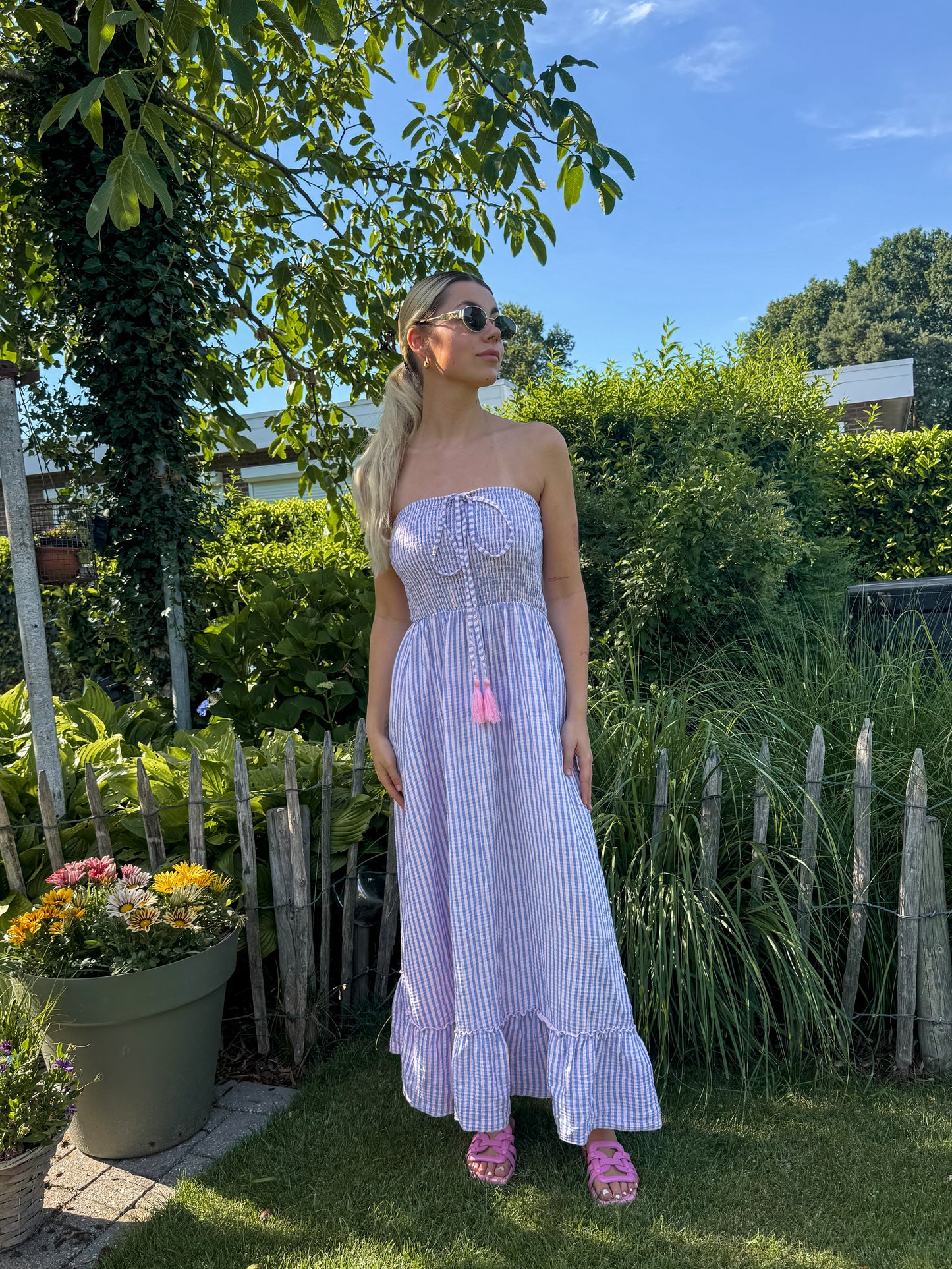 Dress - Mia lilac striped