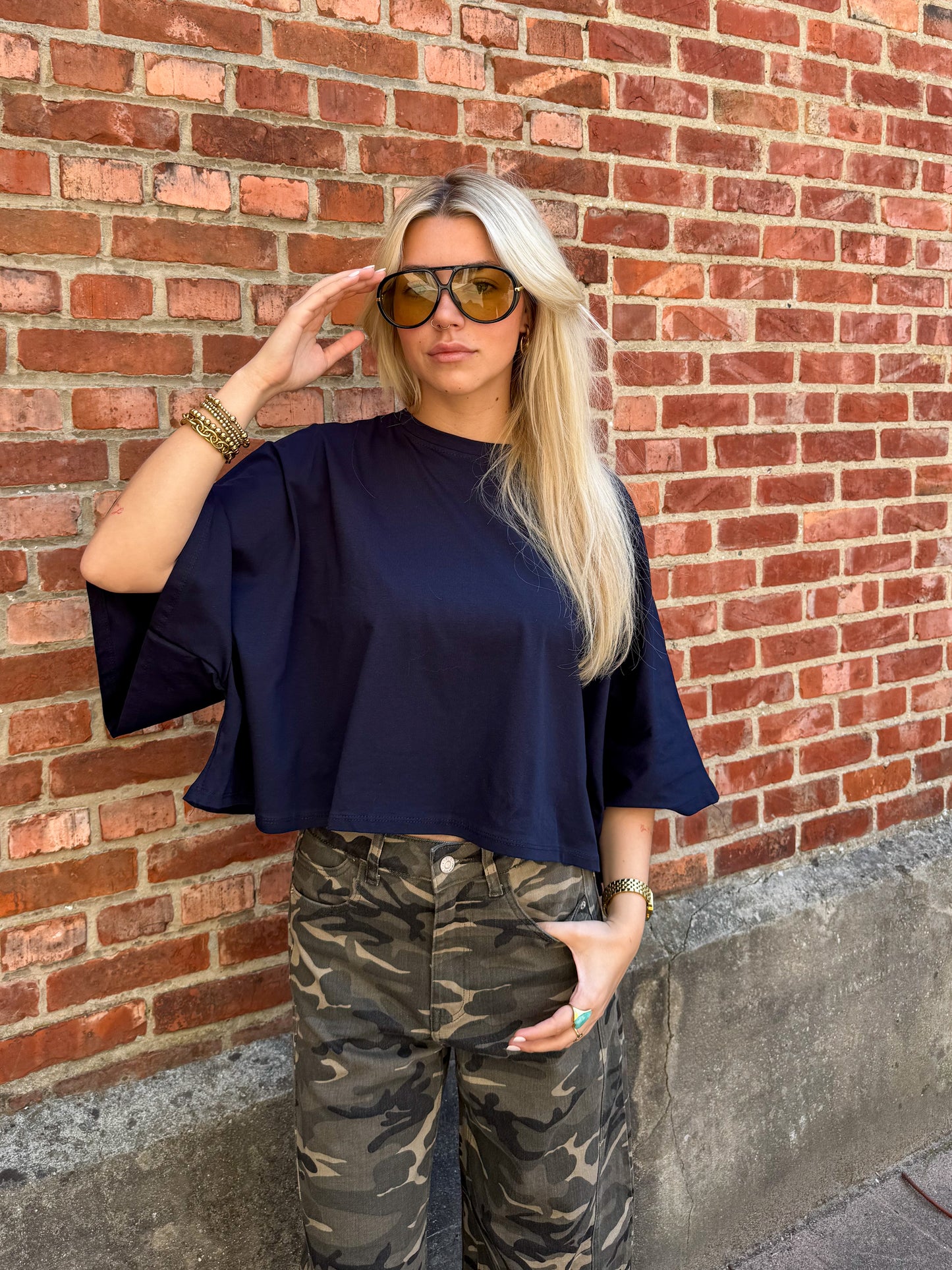 Lexi boxy shirt - dark blue