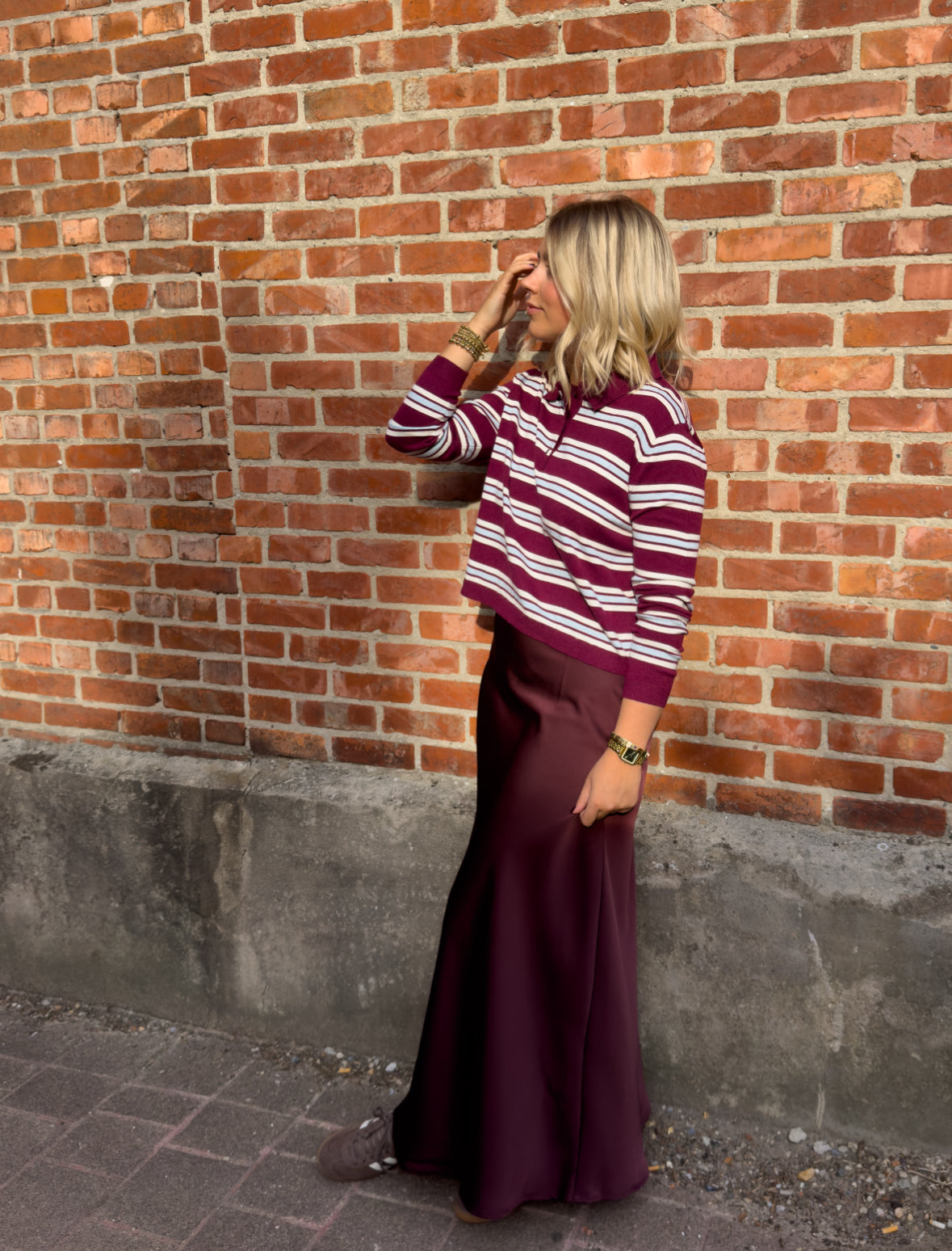 Rok Manon satin burgundy