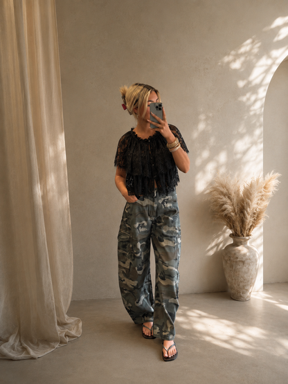 Blouse - Willow lace zwart