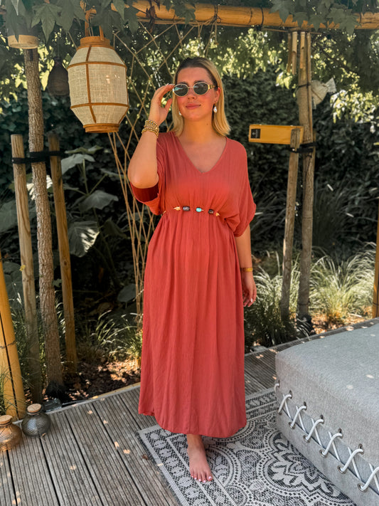 Jurk Tosca terracotta